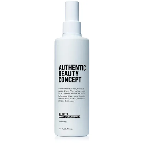 Authentic Beauty Concept Acondicionador de spray hidratante | Spray ligero sin enjuague | Añade humedad y manejabilidad | Cabello normal a seco o