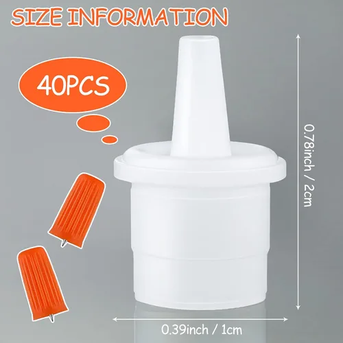 Miniatura 2 de Kit de 44 piezas de pegamento para pestañas, kit de tapas de pegamento para pestañas, puntas de boquilla, tapones para botellas, puntas de boca