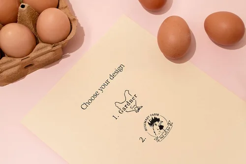 Stamp by Me | Sello para Huevos | Sellos de Madera para Huevos de Gallina | Sello de Goma Personalizado para Huevos Frescos | Estampado