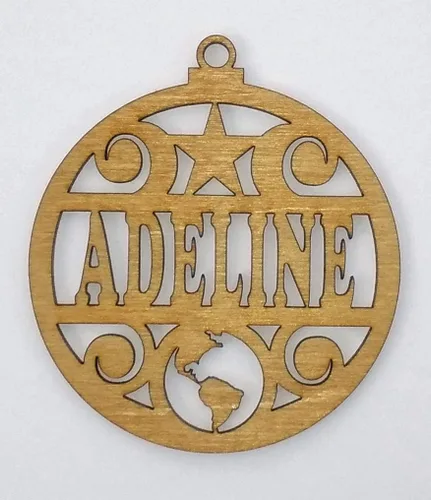 Miniatura 2 de Adorno de madera con nombre personalizado