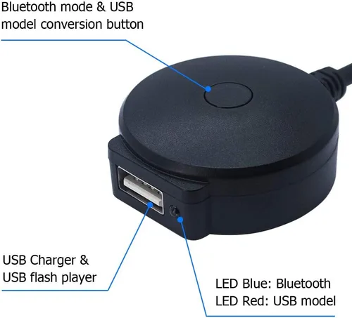 Miniatura 2 de Adaptador Bluetooth compatible con Mini Cooper BMW Car Apple Android Phone Music AUX 3.5 dispositivos con capacidad de cable inalámbrico