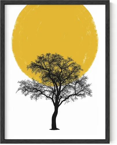 Miniatura 8 de HAUS AND HUES Póster artístico de sol, arte nórdico para pared, decoración de pared con sol amarillo, impresión de arte moderno de mediados de Sun