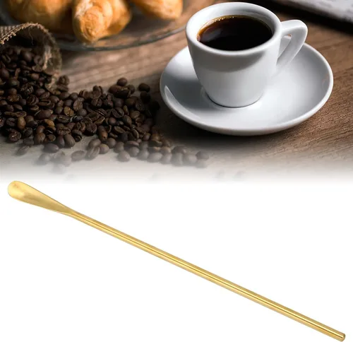 Miniatura 9 de Cuchara de bar agitadores de cóctel para bebidas, cuchara mezcladora de acero inoxidable de 10.2 pulgadas, mango largo, cuchara pequeña para café