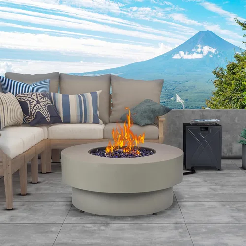 Miniatura 2 de Fogata de propano para exteriores de 32 pulgadas con cubierta de tanque de 20 libras, fogatas de propano de 50,000 BTU para patio exterior con tapa