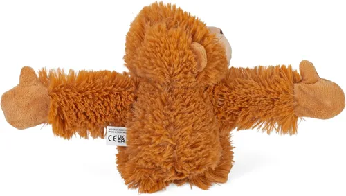 Miniatura 4 de Wild Republic Huggers - Juguete de peluche de orangután, pulsera de palmada, animal de peluche, juguetes para niños, 8 pulgadas, marrón
