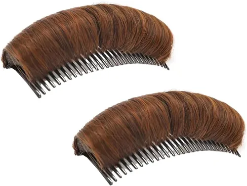 Miniatura 7 de Peluca esponjosa almohadilla para el cabello moño invisible con clip de pelo falso Bump It Up Volumen Base de cabello Insertar accesorios