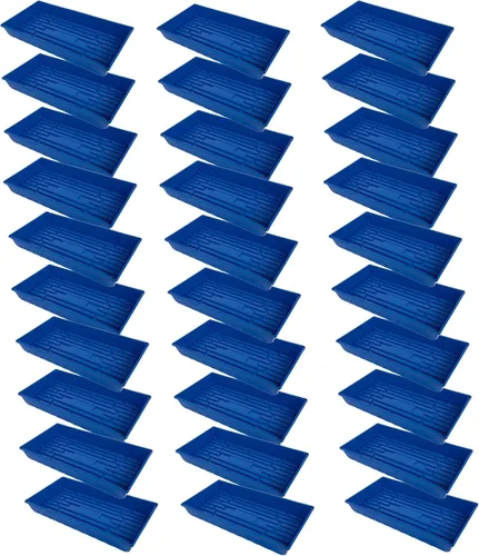 Miniatura 22 de SUNPACK Bandeja de inicio de semillas de plástico de 10 x 20 pulgadas, color negro, 2.5 pulgadas, sin agujeros de drenaje, ideal para invernaderos