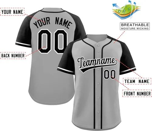 Miniatura 58 de Camisetas de béisbol personalizadas con botones de manga corta, número de nombre cosido personalizado / impreso para adultos y jóvenes