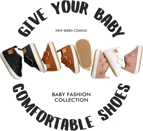 Miniatura 2 de SOFMUO Zapatos deportivos de piel sintética para bebés niños y niñas con suela de goma suave mocasines Oxford para recién nacidos antideslizantes
