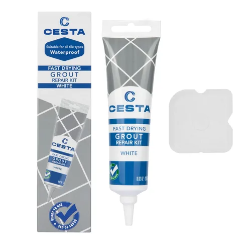 Miniatura 7 de Kit de reparación de lechada de azulejos CESTA – Tubo de exprimir, secado rápido, pintura de lechada impermeable para restaurar y renovar líneas