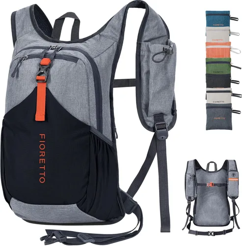 Miniatura 28 de FIORETTO Mochila de 10L para senderismo para mujeres y hombres, mini mochila plegable, ligera, mochila pequeña de día para camping, viaje, al aire