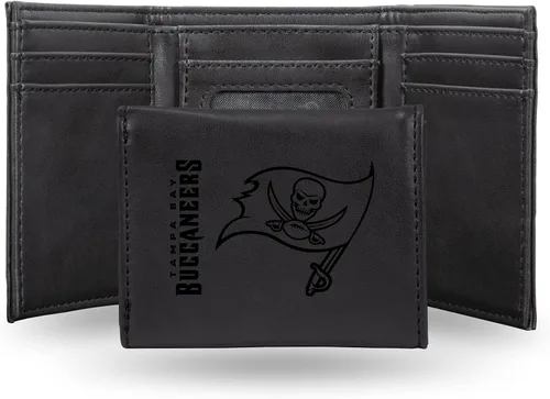 Miniatura 11 de Rico Industries Billetera marrón con grabado láser de la NFL, Baltimore Ravens, Trifold