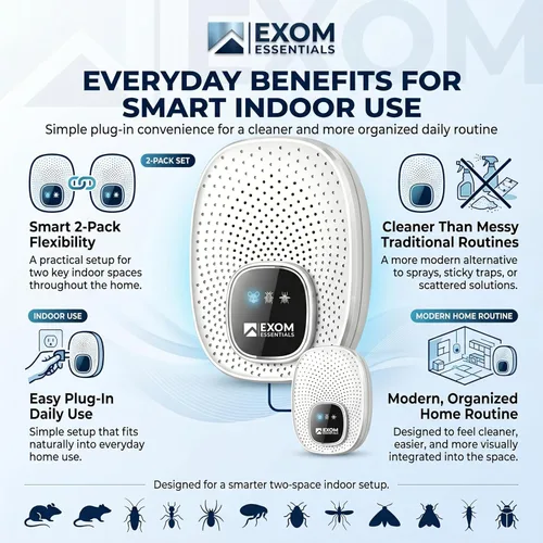 Miniatura 6 de T-25, repelente ultrasónico de control de plagas, electrónico y ultrasonido, repelente enchufable para interiores, deshazte de roedores, ratones