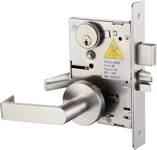 Miniatura 5 de Cilindro de cerradura embutida de latón 1-1/2" con ranura SC y 3 llaves, compatible con la mayoría de cerraduras de puerta comercial con collarín