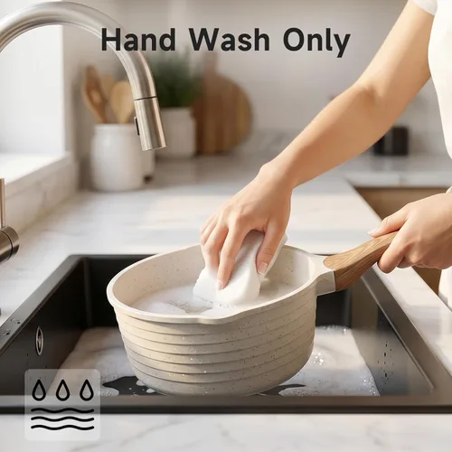 Miniatura 3 de JEETEE - Juego de 23 piezas de ollas y sartenes antiadherentes, juego de utensilios de cocina blancos para la cocina, con sartenes, cacerolas