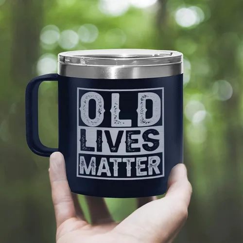 Miniatura 5 de Vaso de acero inoxidable de 14 onzas con tapa para ancianos y ancianos, regalo de broma para hombres mayores, regalos para hombres mayores