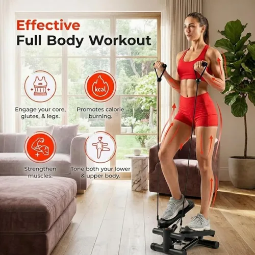 Miniatura 2 de Máquina paso a paso compacta para entrenamiento cardiovascular y de piernas en interiores Pequeño equipo de ejercicio portátil para fitness