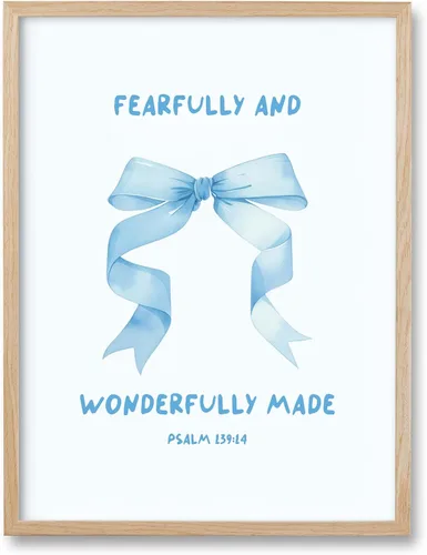 Miniatura 9 de HesenDot Blue Coquette Bible Verbs You Turned My Mourning into Dancing - Juego de 1 12x16 Inch, You Turned My Mourning into Dancing Blue Canvas
