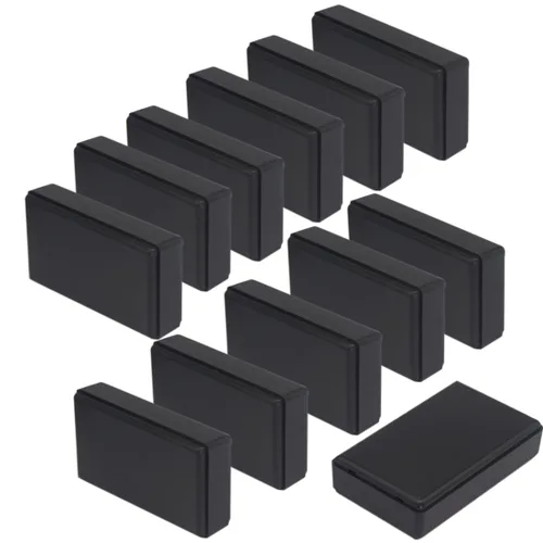 Miniatura 27 de Zulkit 12 cajas de proyecto de plástico ABS para proyectos eléctricos, caja de conexiones de energía, color negro, 1.97 x 1.10 x 0.59 pulgadas