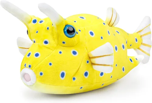 Juguete de peluche Spiny Boxfish – Juguetes de peluche de pez boj espinoso realista, modelo de criaturas marinas súper suaves, colección de regalo