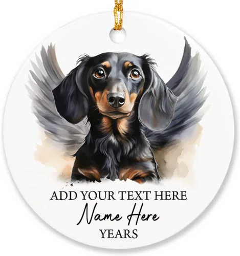 Miniatura 41 de Airedale Terrier - Adorno personalizado de alas de ángel para perro, regalo de pérdida de condolencias de mascotas, adorno de Navidad conmemorativo