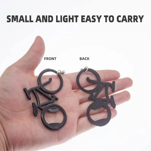 Miniatura 4 de Colgante de aleación de zinc para bicicleta, abrebotellas de cerveza, llavero para coche, regalo para familiares y amigos en festivales, Negro