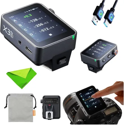 Godox X3 Pro C X3PRO C TTL Disparador de flash inalámbrico para Canon (actualización X3-C), transmisor de pantalla táctil inalámbrico de 2.4G,