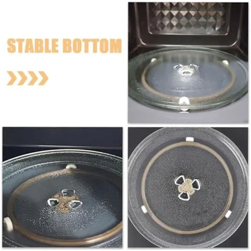 Miniatura 5 de Juego de 2 soportes de rodillos circulares con ruedas de 0.551 in de diámetro y anillo de plástico de 17 3.1 in para tocadiscos de microondas