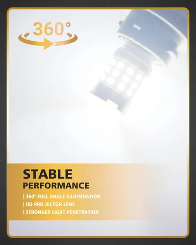 Miniatura 83 de 1156 Bombillas LED Ámbar Amarilla Luz de Señal de Giro 400% de Brillo 1141 1003 7506 Bombillas LED P21W Usadas para Luces Intermitentes Luz Trasera