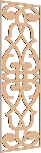 Miniatura 64 de 9 3/8"W x 24 3/8"H x 1/4"T Bellaire Decorativos Paneles de pared de madera calado, abedul