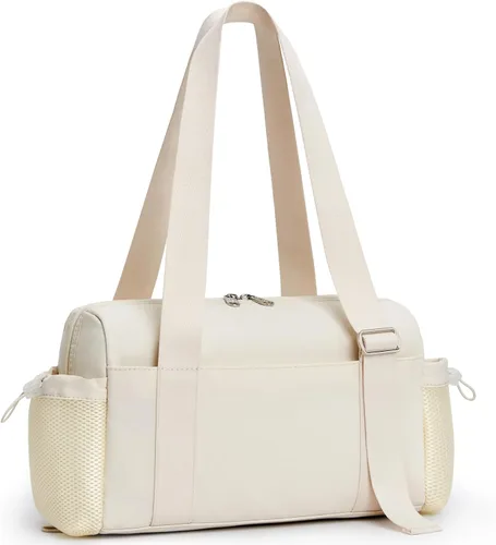 WLLWOO - Bolsa de gimnasio pequeña con bolsillo húmedo para mujer, bolsa de lona para yoga, bolsa de entrenamiento ligera para baile, fines de