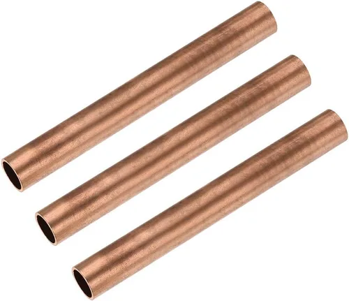 Miniatura 8 de uxcell Tubo redondo de cobre, 0.591 in OD 0.039 in espesor de pared 3.937 in longitud tubo recto tubo 3 piezas