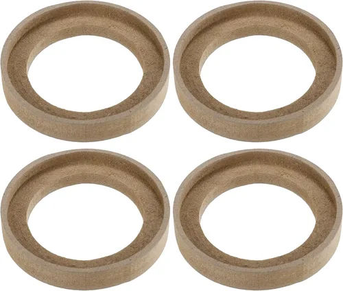 Miniatura 7 de uxcell 4 anillos espaciadores de montaje de subwoofer universales de 1 pulgada de madera maciza beige