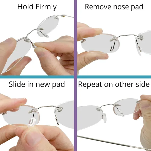 Miniatura 7 de GMS Optical Almohadillas de nariz de silicona súper suaves para evitar que los lentes se deslicen, almohadillas de nariz de silicona súper suaves