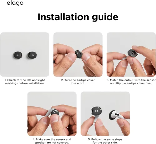 Miniatura 3 de elago 2 pares de fundas para AirPods 4 almohadillas diseñadas para AirPods 4, [cabe en la funda] funda de silicona antideslizante, antiarañazos