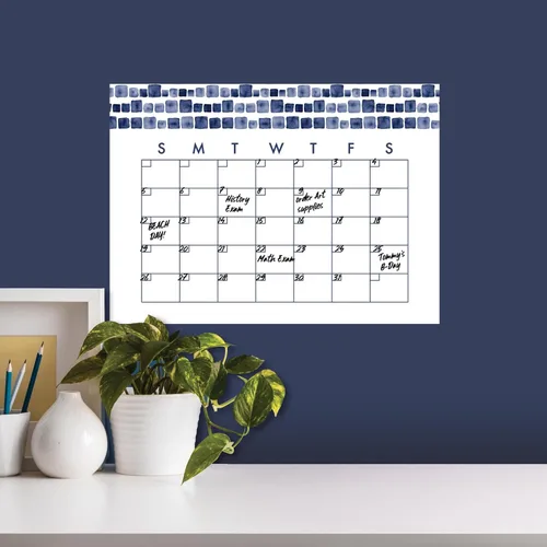 Miniatura 3 de RoomMates RMK4879SCM - Calcomanías de pared con calendario mensual de acuarela de borrado en seco
