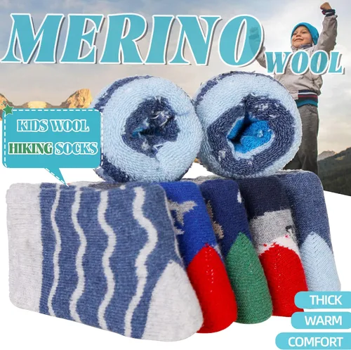 Miniatura 3 de Eocom 6 pares de calcetines de invierno cálidos de lana para niños y niñas