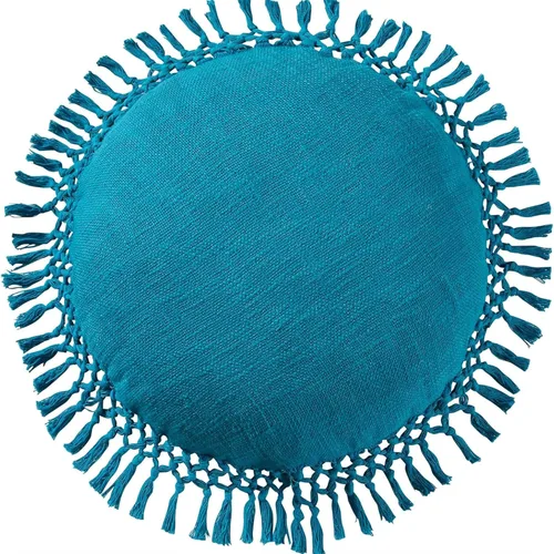 Miniatura 16 de Indigo Ink - Almohada decorativa, almohada de rayas acolchadas con borlas, almohadas decorativas para sofá o cama, decoración bohemia para el hogar