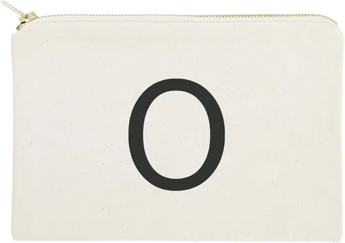 Miniatura 26 de The Cotton & Canvas Co. Bolso cosmético moderno personalizado del monograma y bolso del maquillaje del viaje, Negro, A