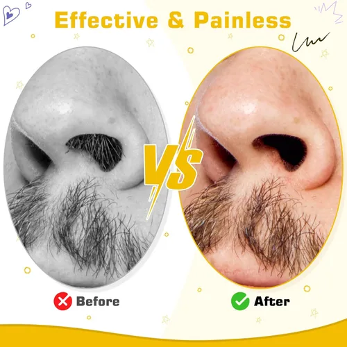Miniatura 4 de Kit de cera nasal para hombres y mujeres con 30 aplicadores (20-30 usos), kit de cera para la nariz y las orejas, sin dolor y rápido, resultados