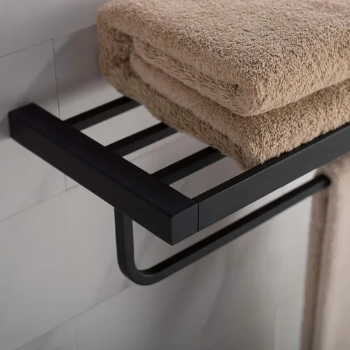 Miniatura 7 de KRAUS Stelios KEA-19942MB - Estante de baño con toallero, acabado negro mate