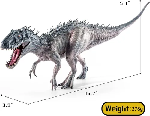Miniatura 3 de Juego de 2 piezas de dinosaurios, tiranosaurio Rex grande de 15.7 pulgadas y T-rex realista de 12.2 pulgadas, figura de acción de dinosaurio