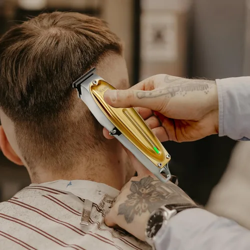 Miniatura 5 de KEMEI Cortadora profesional de barba y cabello para hombres, recortadora inalámbrica con hoja en T, cortadora eléctrica para peluqueros