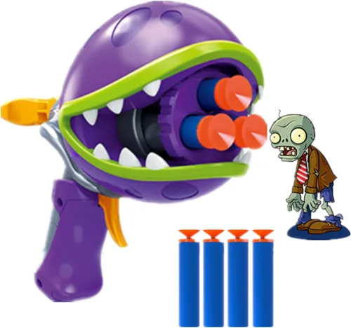 JHESAO Plants and Zombies Toys Figuras de acción PVZ Toys Set 1 2 Series Chomper Gran regalo para niños y fanáticos, cumpleaños y fiesta de Navidad