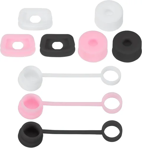 PATIKIL Tapón de silicona para popote 2.0 de 40 oz/30 onzas, juego de 9 accesorios para vasos que incluye 3 tapas para pajilla, 3 tapones cuadrados