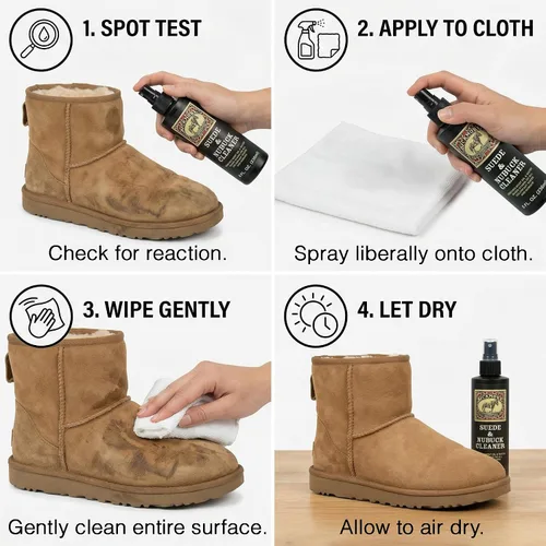Miniatura 3 de Bickmore – Limpiador para gamuza y nobuk - Quita manchas de aceite y agua sucia de zapatos, botas, monederos, bolsas de mano y más.