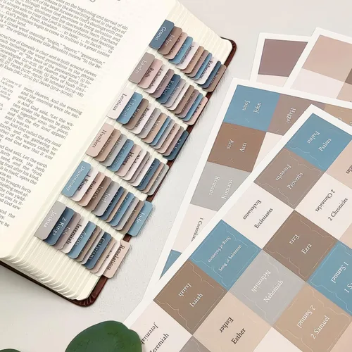 Miniatura 5 de Pestañas bíblicas, suministros de estudio bíblico, pestañas laminadas de diario bíblico para mujeres, hombres, niños, etiquetas bíblicas