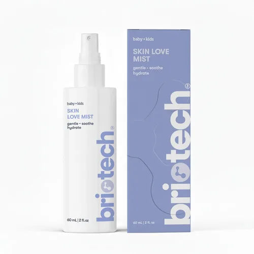 Miniatura 9 de Briotech Baby Skin Love Spray Suave niebla de ácido hipocloroso para calmar, tranquilizar y limpiar la piel delicada Aprobado por pediatras, sin