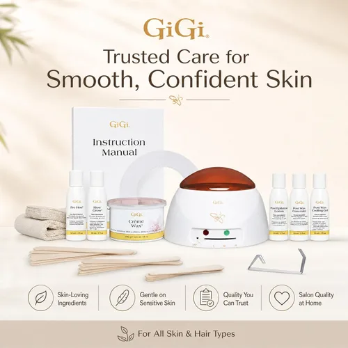 Miniatura 7 de GiGi Mini Pro Kit de depilación para mujeres, kit de depilación para cara y cuerpo, uso en salón y en casa, portátil y conveniente, para todo tipo