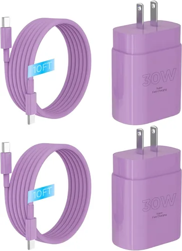 Miniatura 10 de Cargador para iPhone 17 16 15 cable de carga rápida de 10 pies, bloque de cargador USB C de 30 W para i Phone 15 16 16e 17 Air Plus Pro Max/iPad